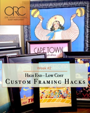 Custom framing using thrifted frames