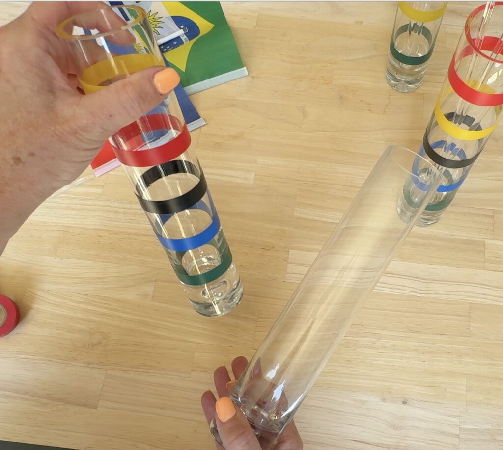 Cylinder vase for DIY Olympic themed vases.