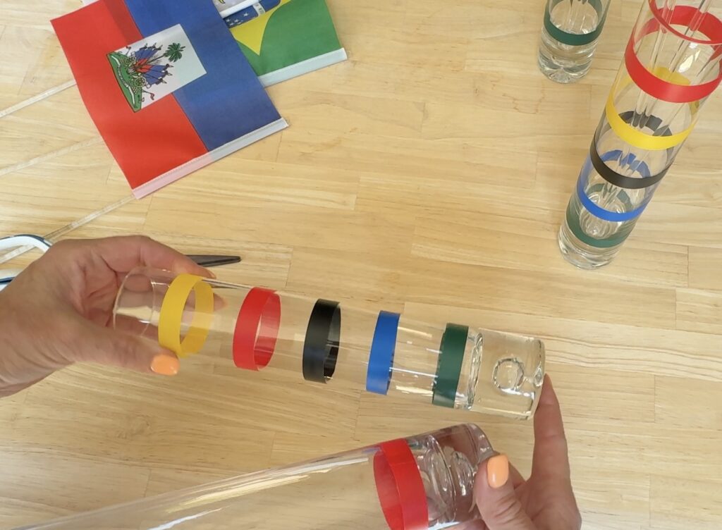 DIY Olympic Themed Vases