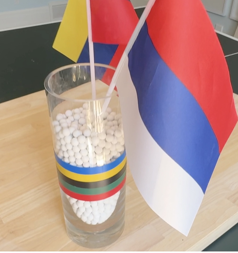 DIY Olympic Themed Vases