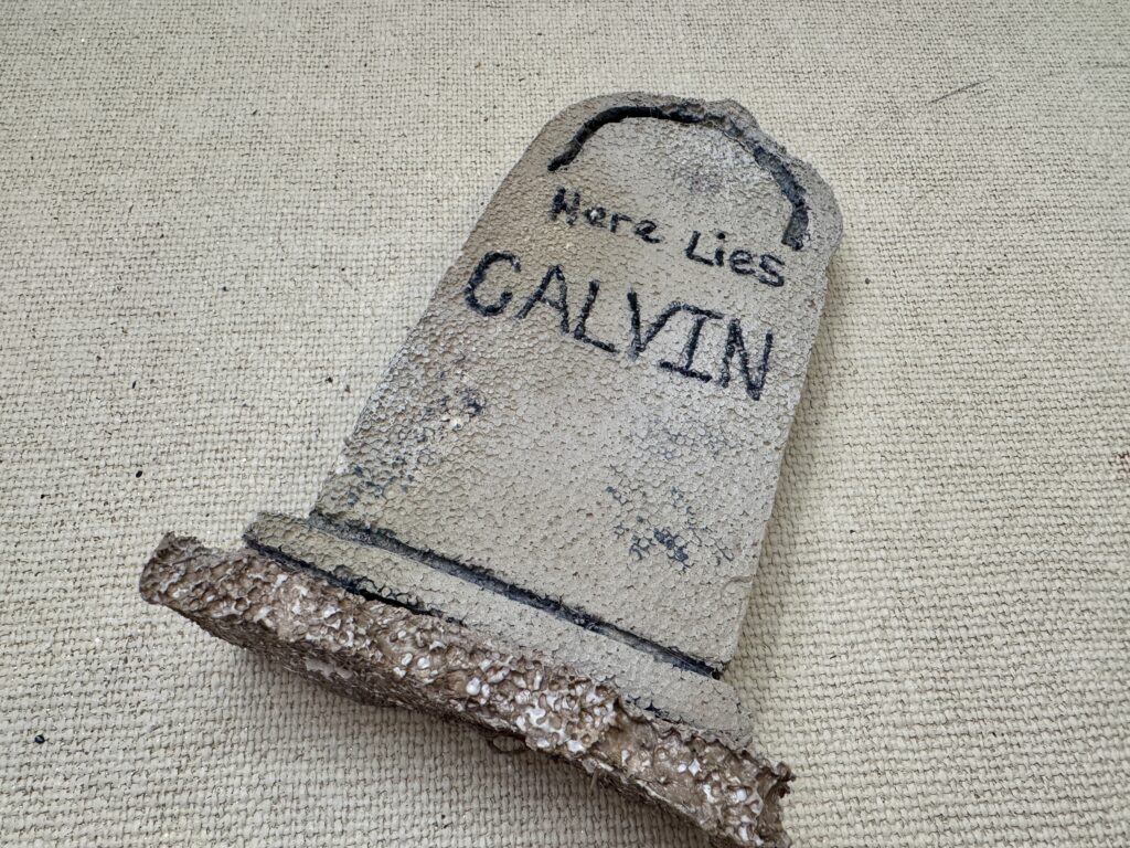 Headstone attached to a base